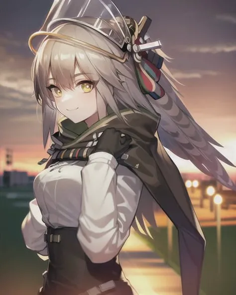 <lora:fartooth:1>, 1girl, smiling, (masterpiece), 4k, 8k, highres, high resolution, beautiful, anime, amazing, girl, detailed, standing in city park
