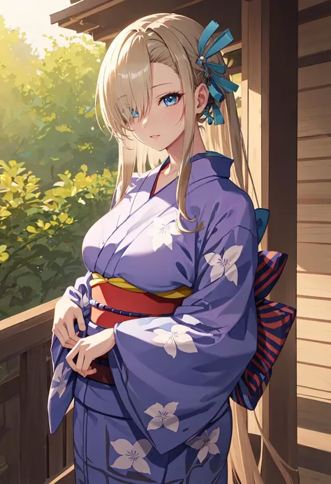 best quality, masterpiece, highres, solo, (asuna_bluearchive:1.10), (yukata:1.30), (kimono:1.15), 30 <lora:asuna_bluearchive:0.80>