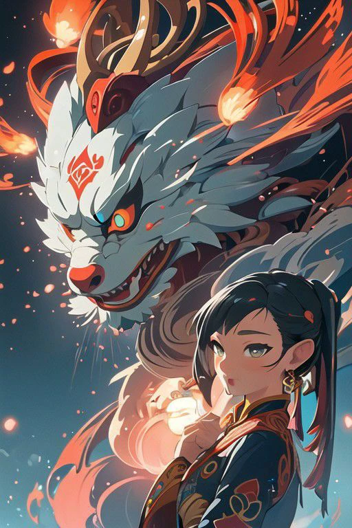 chinese new year, ah1, cndstyle, chinese clothes, chinese dragon flying in background, celebration, fireworks, couple portrait, hetero, full of laughter, (Style-Grabby, happy, smiling, blushing, highly detailed 8K wallpapers, physics-based rendering, cinematic lighting, beautiful detailed eyes, ultra highres, ah1, highly detailed background, (looking at another:1.2), from side, masterpiece, best quality, ultra-detailed, glistening shiny, ray tracing, ultra realistic face, best quality, ultra-detailed, shiny eyes, (realistic eyes), perfect face, high quality face, (epic composition, best quality, 16k, 8k, ultra highres, absurdres, highres, masterpiece, professional artwork:1.1)
