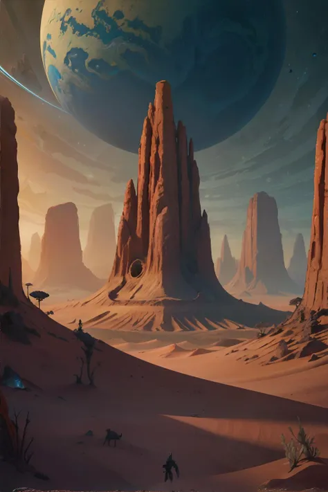 <lora:vintagetravelposters:0.6>, vintage_travel_posters, alien planet surface, otherworldly landscapes, strange flora, exotic wildlife, <clip:skip:2>, masterpiece, 8k, high resolution, shallow depth of field, sharp focus
