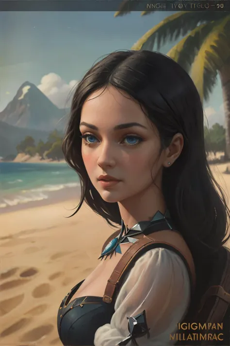 masterpiece, best quality, Bubbles, blue dress, blonde pigtails, pretty face, insanely detailed eyes, intense look, fighting pose, destroyed city, distant fires, rising smoke,