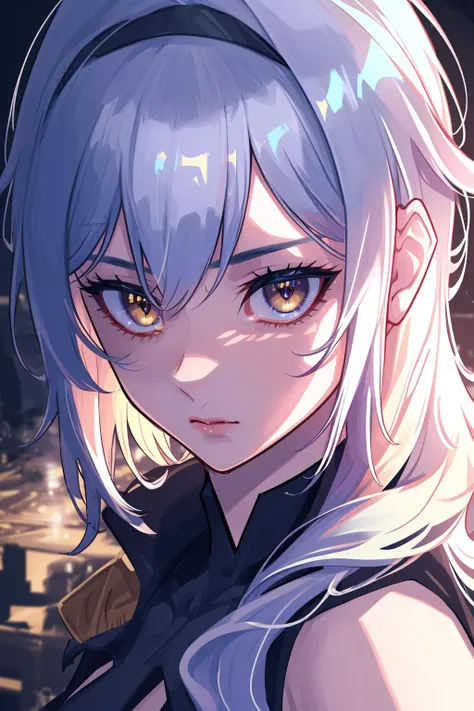 1girl,<lora:Eula:0.6>,golden eyes,synthwave sky,(best quality, high quality, high resolution), realistic, ultra-detailed, highly detailed face features, absurdres, realistic lighting and reflections, highly detailed face features, best photo