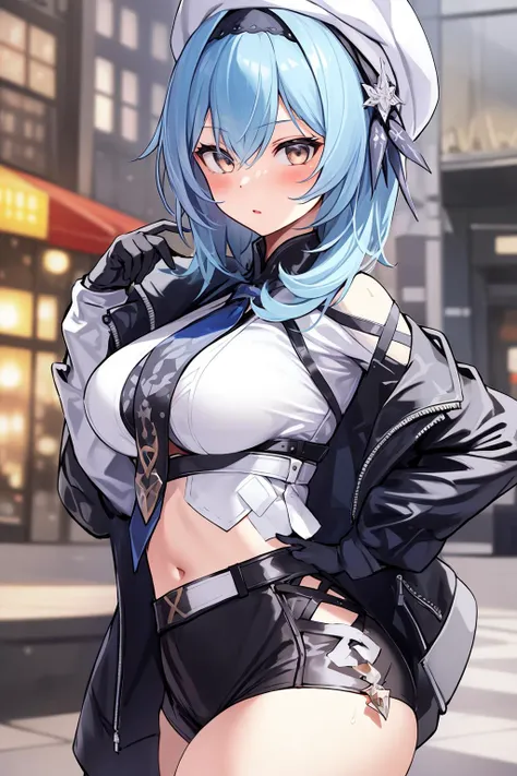 1girl,<lora:Eula:0.6>,city styled outfit