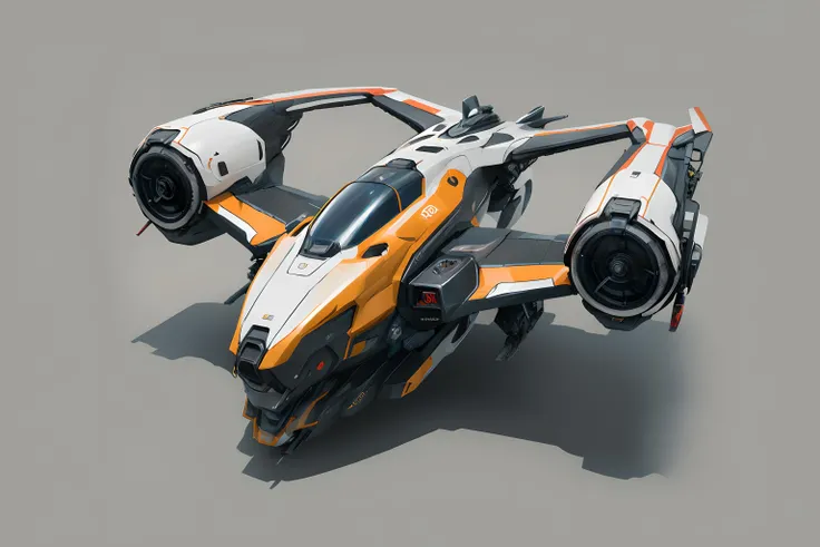 (masterpiece, top quality, best quality, official art, beautiful and aesthetic:1.2),(8k, best quality, masterpiece:1.2), CGgameplane csw, no humans, science fiction, white background, vehicle focus, military vehicle, military, spacecraft, robot, simple background, mecha, thrusters, flying, realistic, <lora:CGgameplane csw_20230801120302:0.7>