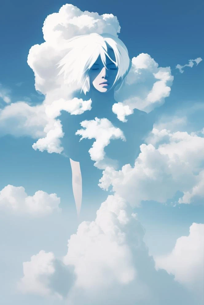 woman AND cloud