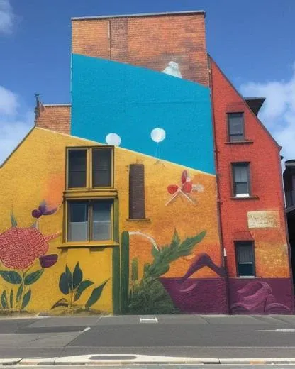 street art,corner, multiple stages, windows, japanse man,flower, card, high quality, 4k photo <hypernet:streetArt:1>
