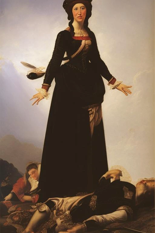 A woman in the style of ELDMEISTEROG,