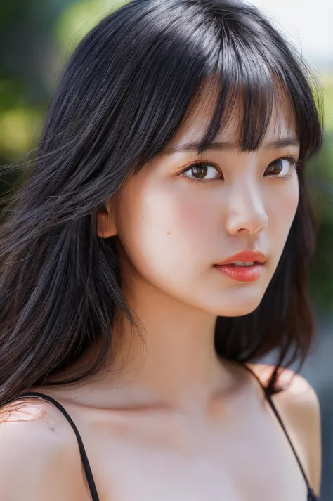 (masterpiece, best quality, beautiful quality, photorealistic, detailed lighting, extremely detailed skin, extremely detailed hair, shadows, 8k, a picture of a woman, black hair, upper body, 1girl, fcPortrait:1.2), <lora:add_detail:1>, <lora:sarinakashiwagi_V1:0.9:OUTALL>