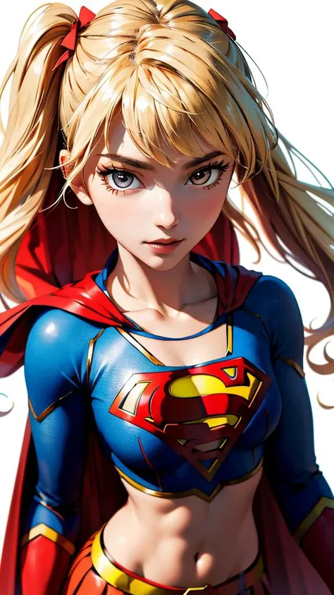 <lora:eri1:0.8> eri, supergirl costume, midriff, masterpiece, best quality