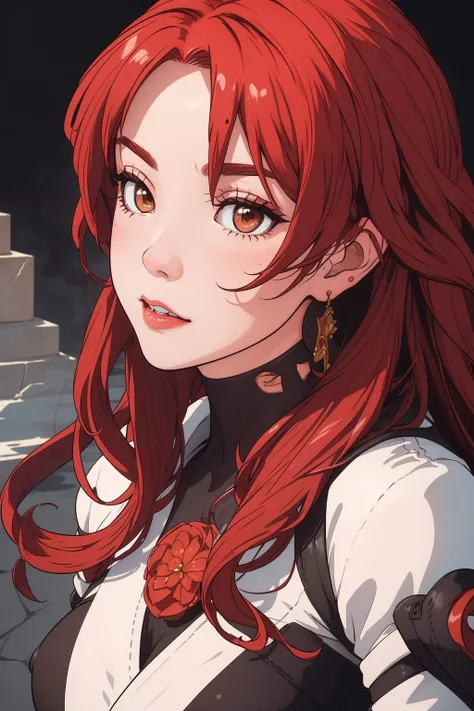 <lora:Himeko03:0.7>, himeko,1girl, art by Steve Dillon, Panfuturism, highly detailed, Sublime Hungarian Voidelf, Count, Pencil Mustache, Fall, Guilty, F/1.8, Polychromatic, (masterpiece, best quality, high quality, highres, ultra-detailed)
