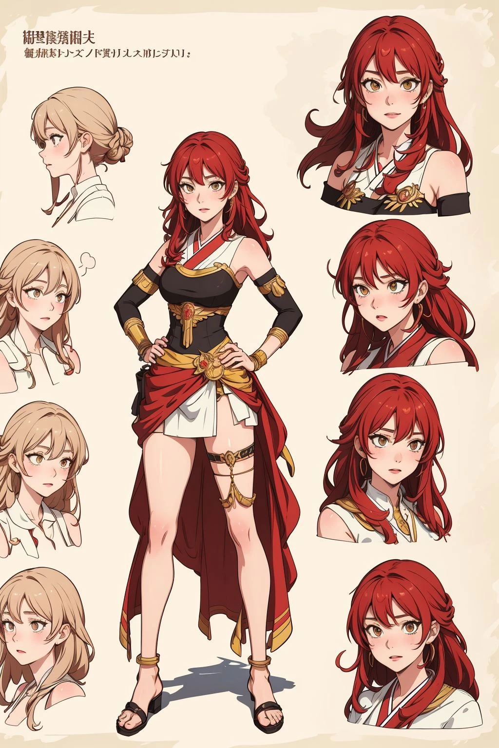 <lora:Himeko03:0.7>, himeko, Ancient Egyptian Art of a Complex Fantastical stout Sister, =(, Teaching, hyperdetailed, Standing with hand on hip, Funny wrinkles, Anklet, Soul patch, Smug, concept art, (masterpiece, best quality, high quality, highres, ultra-detailed)
