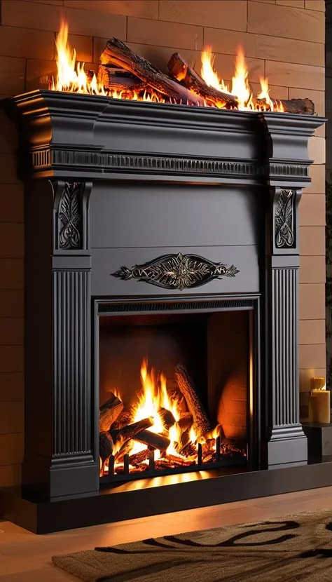 breathtaking Fireplace, scenery, detailed background, masterpiece, best quality, high quality, absurdres <lora:fireplace_xl_v1:1> . award-winning, professional, highly detailed