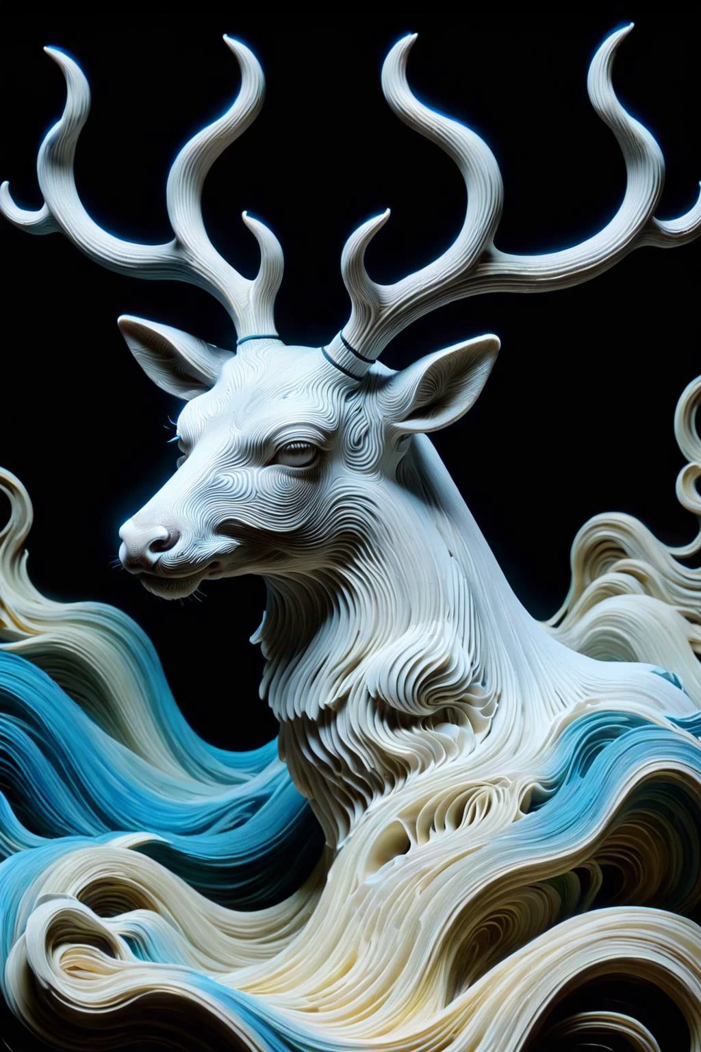 <lora:ral-3dwvz-sdxl:1>,ral-3dwvz,<lora:linquivera:0.8>,linquivera,
White Deer,Chinese mythology,dayglo,abstract,surrealism,intricate,DMT,psychedelic,hallucinogenic,prismatic,unimaginable beauty,medium shot,by Anne Bachelier,