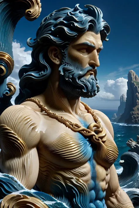 amazing quality, masterpiece, best quality, hyper detailed, ultra detailed, UHD, depth of field,
Poseidon statue using ral-3dwvz skill, rock, over sea,
<lora:ral-3dwvz-sdxl:1.2>,
<lora:add-detail-xl:0.75>,
<lora:quality1:0.75>,