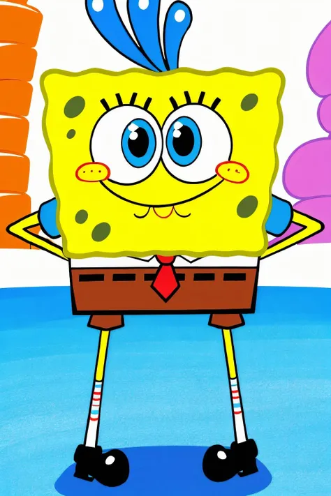 (view from back), (Realisitc:1.5), spongebob, <lora:EdobSpongeBobSquarePants_v1.0:0.8>