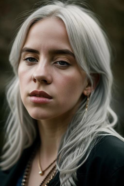 <lora:b1ll1331l1sh:0.9>, a Realistic portrait of b1ll1331l1sh woman, 1girl, solo, long hair, looking at viewer, upper body, white hair, lips, grey eyes, portrait, realistic, professional Photography, Photorealistic, detailed eyes, RAW, analog, sharp focus, 8k, HD, DSLR, high quality, Fujifilm XT3, film grain, award winning, masterpiece