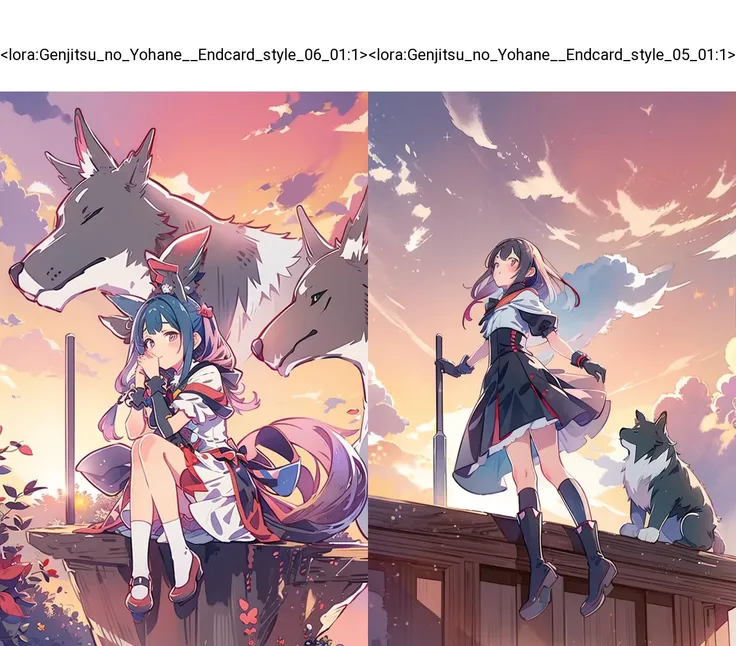 masterpiece, best quality, solo, scenery, blue archive, official art, no text, {wakamo \(blue archive\), japanese clothes, black kimono, black sailor collar, asymmetrical bangs| wakamo \(swimsuit\) \(blue archive\), bikini, swimsuit}, 1girl, halo, fox ears, fox girl, medium breasts, black hair, long hair, looking at viewer, cowboy shot,  <lora:wakamo8-1-000028:0.9>