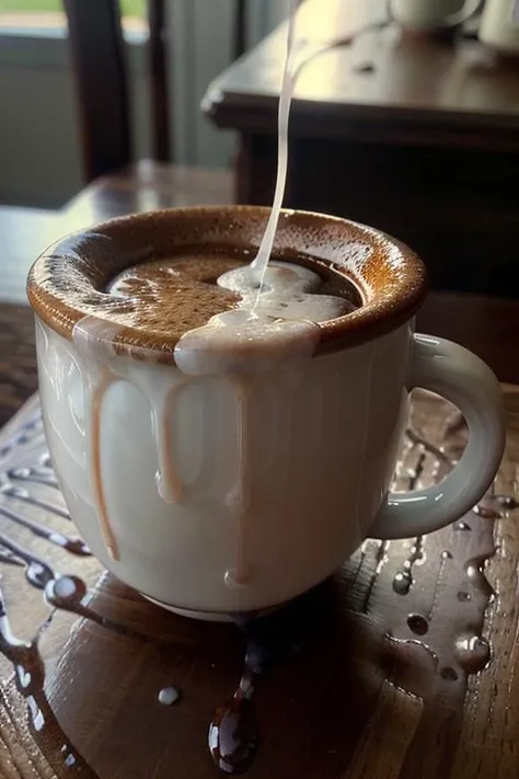 photo of a coffee mug, (cum on coffee mug, cum dripping down mug:1.1) <lora:cum_b1:0.9> , realistic, (masterpiece:1.3), (best quality:1.3), beautiful, (intricate details), unity 8k wallpaper, ultra detailed, beautiful, aesthetic, perfect lighting, <lora:add_detail:0.25>