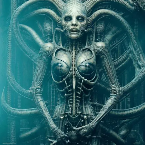((best quality)), ((masterpiece)), (detailed),4k, <lora:Biomechanicals_v2_lora1500:0.9>, 1girl, detailed face, full mask, <lora:hrgiger2x_8:0.6>, hnsrdlf style , intricate biomechanical details, <lora:detail_slider_v4:2>, oily tubes, alluring, full body, big tubes, black tears, crying, shiny flesh,