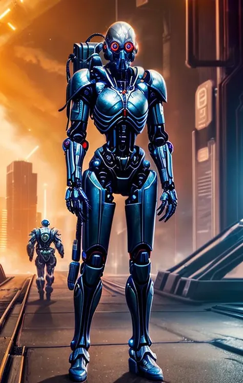 extremely detailed, (pov, 1girl, robot girl, (solo), bionic armor, metallic bones, steel and titanium skin, cybernetic skull mouth mask, mechanical joints, red LED eyes, rusted armor, readouts and displays, collar, short hair bob cut, extremely detailed fullbody armor, jetpack jet engines, dynamic background, glowing eyes, cyberpunk style, glowing aura), dynamic pose, android girl, cyberpunk, computer glitch, holograms, hacking, absurdres, in a hyper detailed room full of computers and computer screens, (best quality), digital illustration cyberdead, <lora:cyberdead2:0.6> <lora:add_detail:1.1>, different poses