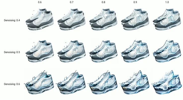 a (watercd:1.2, brightness, transparent:1.3) shoes, (abstract:1.3), (solo:1.2), water drop, dropping, <lora:watercd-000013:0.6>, no humans, high quality, masterpiece, realistic, photorealistic, (outdoors, on the surface of the water, the water splashed in all directions, full body, lens flare, blurry, dof),