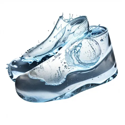 a (watercd:1.2, brightness, transparent:1.3) shoes, (abstract:1.3), (solo:1.2), water drop, dropping, <lora:watercd-000013:1.0>, no humans, high quality, masterpiece, realistic, photorealistic, (outdoors, on the surface of the water, the water splashed in all directions, full body, lens flare, blurry, dof),