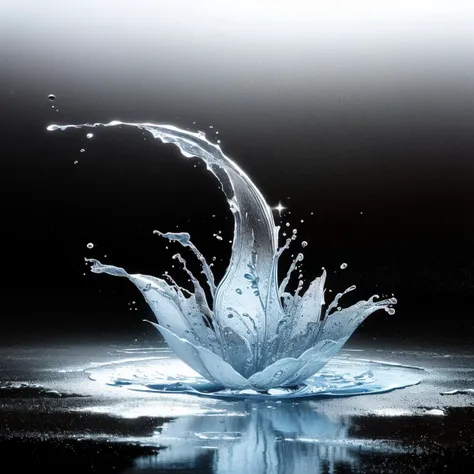 a (watercd:1.2, brightness, transparent:1.3) flower, (abstract:1.3), (solo:1.2), water drop, dropping, <lora:watercd-000010:0.7>, no humans, high quality, masterpiece, realistic, photorealistic, (outdoors, on the surface of the water, the water splashed in all directions, full body),