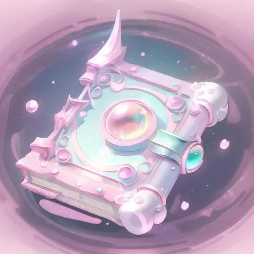 <lora:CandyMagic:1>,<lora:mofashu:1>,((masterpiece)),(unreal engine),((best quality)),(((baby Pink book))),fantasy books,fantasy,((book)),game cg,cartoon,game Icon,HD Transparent background, (simple background:1.2), dark background,There is a jewel embedded in the middle of the magic book,Gems floating around the book