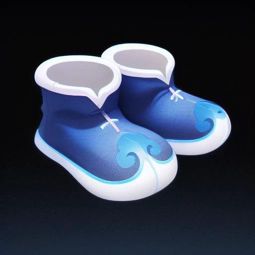 A pair of cloth shoes, reasonable structure, black bottom, high definition, (white), blue,Chinese pattern, Chinese style,(2d ),black background
