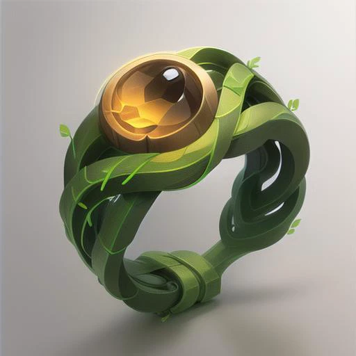 {Intricate magic ringmade of vines} , cartoon, flower, game icon (masterpiece) <lora:GameIconResearch_ring_Lora:1>