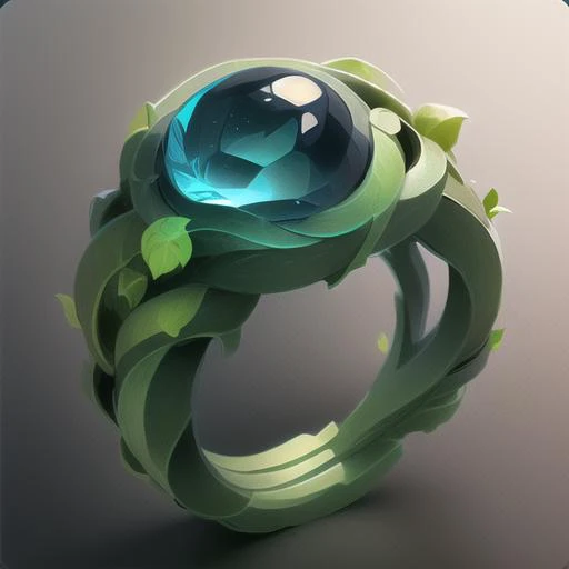 {Intricate magic ringmade of vines} , cartoon, flower, game icon (masterpiece) <lora:GameIconResearch_ring_Lora:1>