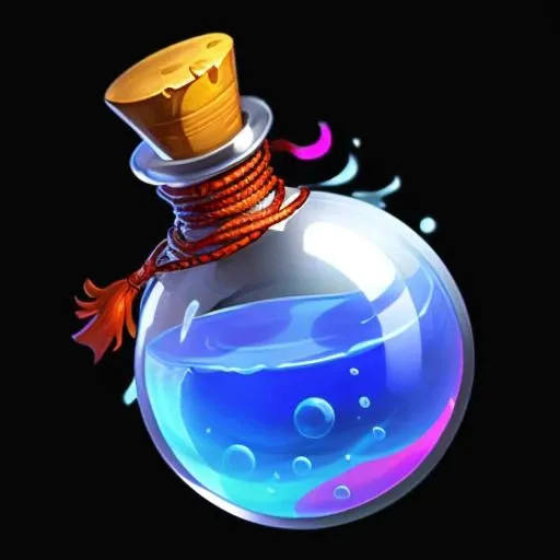(masterpiece),(best quality),(ultra-detailed),a bottle, Splash, water, cool, burning, rainbow colors,Splash, water, cool, burning, rainbow colors,gems, rope,reasonable structure, black
bottom, high definition, game icon,Chinese pattern,
Chinese style,(2d ),black background <lora:bottle:0.7>
