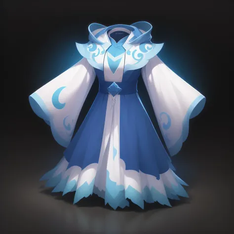 (Nobody: 1.5), Masterpiece, Ultimate, (Rainbow Colors), Cape, Viet Dress, Blue Dress, Game Icon, <lora:GameIconResearch_clothes_Lora:0.8>