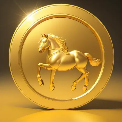 A gold coin,(an horse on coin:1.25),(Pure Gold:1.1),(cartoon,3d:1.3),(masterpiece, top quality,best quality, official art, beautiful and aesthetic:1.2),Game ICON,HD Transparent background,Volume light,No human,fantasy,best quality,,game coin, <lora:coin:0.5>
