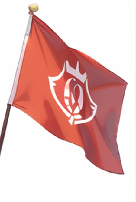 (Best quality),8k, (red flag), game icon, official art, well-structured, HD, 2d, game project icon, (white background), transparent,, HD, game icon,black background,(game cg),Black Background,3d render,HD Transparent background, (simple background:1.2)