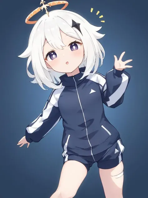 <lora:xl_paimeng girl2-000008:1>,paimeng girl,white hair,track suit