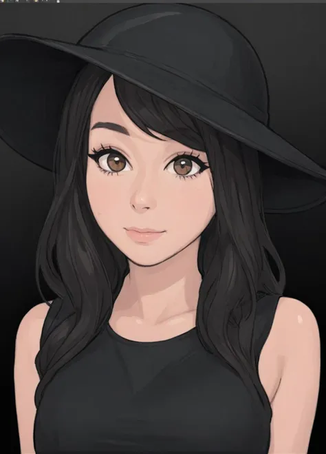 1girl, woman, (digital drawing:0.8), zoomed in, portrait, flat lighting, sexnote style, <lora:SexNoteStyleXL_noid_02:1>, <lora:shoeonhead:0.8>