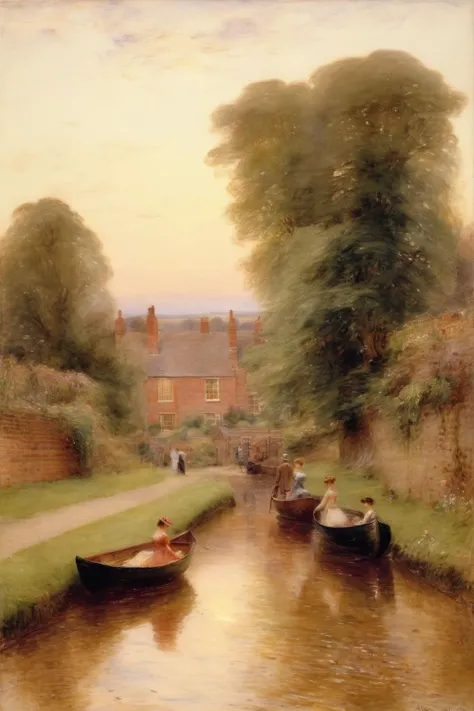 <lora:Alfred Augustus Glendening style:1>Alfred Augustus Glendening style - Albert Goodwin style painting