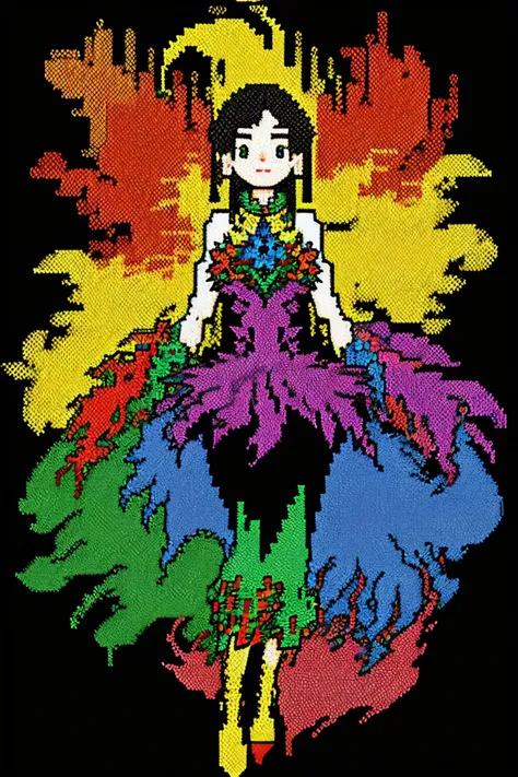 (pixel-art, low-res, blocky, pixel art style, 8-bit graphics:1.15), <lyco:sd15_MilanaVino_loha_32_v1-000011:.9> MilanaVino , ink splash, colorful, fractal