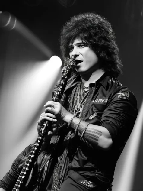 photo of a sks man in the stage, rock star with a microphone in the hand, with neon lights in the background, 8k, high detailed face, high quality <lyco:locon_perfecteyes_v1_from_v1_64_32:0.75> <lora:bumbury:1>