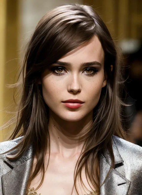 modelshoot style, raw photo of a supermodel sks woman wearing shimmering clothes walking on the ramp at milan fashion show, tattoos, 8k, intricate details, detailed face and eyes,(rendered eyes) <lora:epiNoiseoffset_v2:1>, <lora:locon_ellen_v1_from_v2_64_32:1.3>