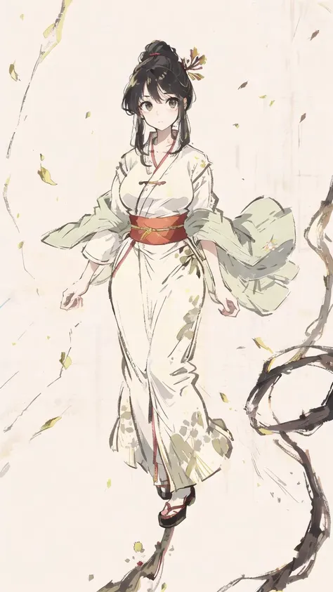 <lora:shukezouma_v1_1:0.8>, ((masterpiece)), detailed, (willow trees), full body, portrait, 1girl, standing, hanfu, wearing long hanfu, medium breasts, peaceful, looking at viewer, meticulous hands, black hair, <lora:MoXinV1:0.5>