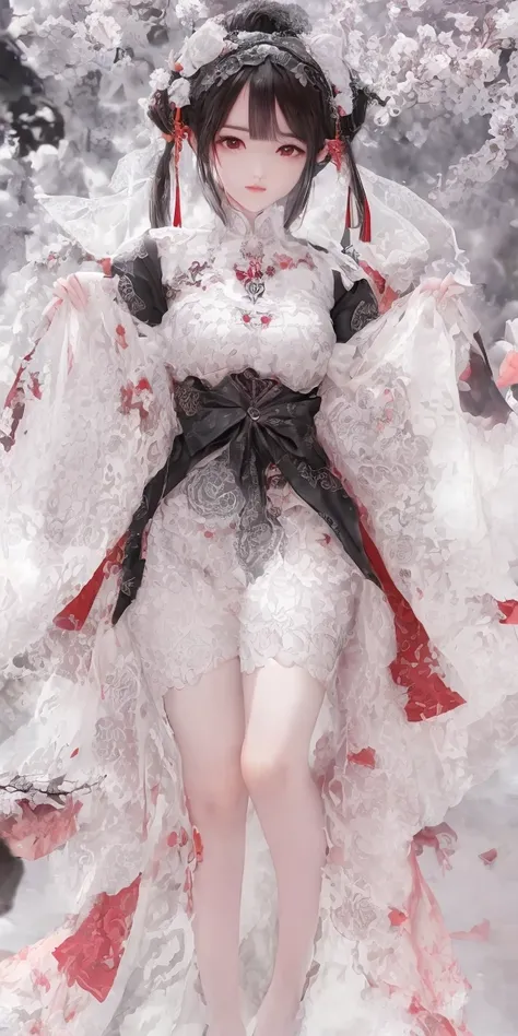 shuimobysim, (white background:1.4), ((tachi-e)), original,(illustration:1.1),(best quality),(masterpiece:1.1),(extremely detailed CG unity 8k wallpaper:1.1), (colorful:0.9),(panorama shot:1.4),(full body:1.05),(solo:1.2), (ink splashing),(color splashing),((watercolor)), clear sharp focus,{ 1girl standing },((chinese style )),(flowers,woods),outdoors,rocks, looking at viewer, make happy expressions,soft smile,pure,beautyfull detailed face and eyes,beautyfull intricacy clothing decorative pattern details, black hair,black eyes, <lora:Moxin_1010:0.8> <lora:fashionGirl_v45:0.6>