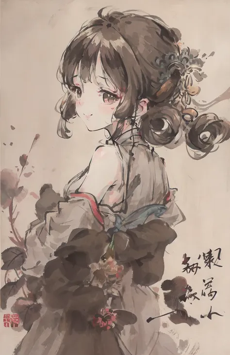 (masterpiece),best quality,good anatomy, shuimobysim,arms behind back,(1 girl:1), (upper body),(smile),short hair,(hanfu),(ecchi0.5), (trees:0.5), (flowers:0.6) ,(wooden house:0.2),(bamboo forest:0.2),(creek:0.2),(river:0.2), <lora:Moxin_10:0.8>, <lora:Moxin_Shukezouma11:0.7> <lora:elegantHanfuRuqun_v10:0.6>