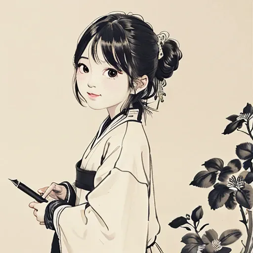 <lora:Moxin_10:0.45> ,<lora:Moxin_Shukezouma11:0.55>
<intricate details>, (masterpiece, best quality:1.2),
shukezouma, negative space, shuimobysim ,  traditional Chinese ink painting,
1girl, peaceful, (smile), looking at viewer,