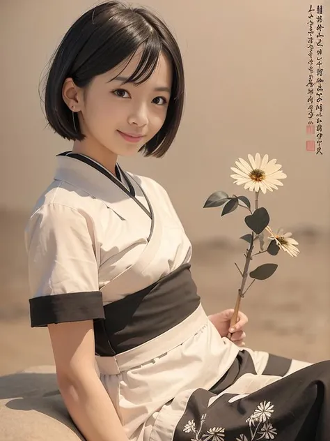 (masterpiece),best quality,good anatomy, shuimobysim,(1 girl:1), (upper body),(smile),short hair,(hanfu),(ecchi0.5), (trees:0.5), (flowers:0.6) ,(wooden house:0.2),(bamboo forest:0.2),(creek:0.2),(river:0.2), <lora:Moxin_10:0.5>, <lora:Moxin_Shukezouma11:0.8>