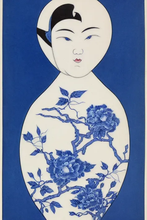 shukezouma, negative space, , (shuimobysim:1.6) , (lora:shukezouma_v1_1:1.2), portrait of a woman standing , A person waiting for their love, admiring the beauty of Chinese blue and white porcelain. standing in a dimly lit room, gazing at a stunning piece of white porcelain on display. a room decorated with antique chinese furniture, atmosphere is tranquil and peaceful. detailed porcelain piece, a pure white background on blue designs, a mesmerizing eyes. a illustration that mimics traditional chinese brushwork, with precise lines and bold strokes. detailed of the porcelain and the person's facial expression., shukezouma, negative space, , (shuimobysim:1.6) , (lora:shukezouma_v1_1:1.2), portrait of a woman standing , A person waiting for their love, admiring the beauty of Chinese blue and white porcelain. standing in a dimly lit room, gazing at a stunning piece of white porcelain on display. a room decorated with antique chinese furniture, atmosphere is tranquil and peaceful. detailed porcelain piece, a pure white background on blue designs, a mesmerizing eyes. a illustration that mimics traditional chinese brushwork, with precise lines and bold strokes. detailed of the porcelain and the person's facial expression.