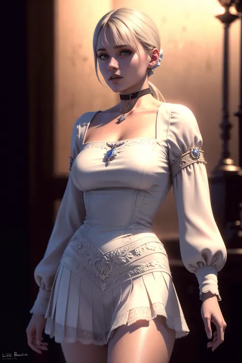 highly detailed, realistic, fiona belli, medieval castle, <lora:fiona_belli:0.7>, collar, choker,  white outfit, miniskirt,   (bloom, HDR:1.2), <lora:detailmaker:1> <lora:_beautiful_detailed_eyes:0.3>   photorealism, high contrast, photorealistic digital art trending on Artstation 8k HD high definition detailed realistic, detailed, skin texture, hyper detailed, realistic skin texture, armature, best quality, ultra high res, (photorealistic:1.4), high resolution, detailed, raw photo, sharp re, rich colors hyper realistic lifelike texture dramatic lighting unrealengine trending on artstation cinestill 800