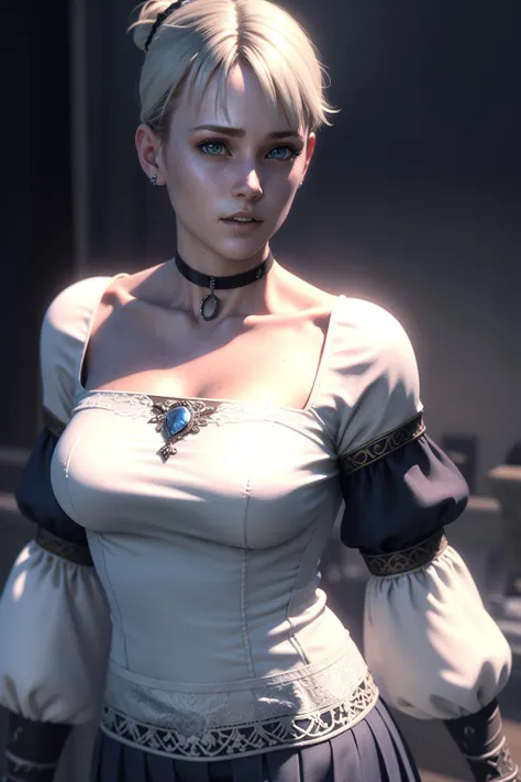 highly detailed, realistic, fiona belli, medieval castle, <lora:fiona_belli:0.7>, collar, choker, white outfit, transparent dark blue miniskirt, short ponytail, (bloom, HDR:1.2), <lora:detailmaker:1> <lora:_beautiful_detailed_eyes:0.3> photorealism, photorealistic digital art trending on Artstation 8k HD high definition detailed realistic, detailed, skin texture, hyper detailed, realistic skin texture, armature, best quality, ultra high res, (photorealistic:1.4), high resolution, detailed, raw photo, sharp re, rich colors hyper realistic lifelike texture , unrealengine trending on artstation cinestill 800