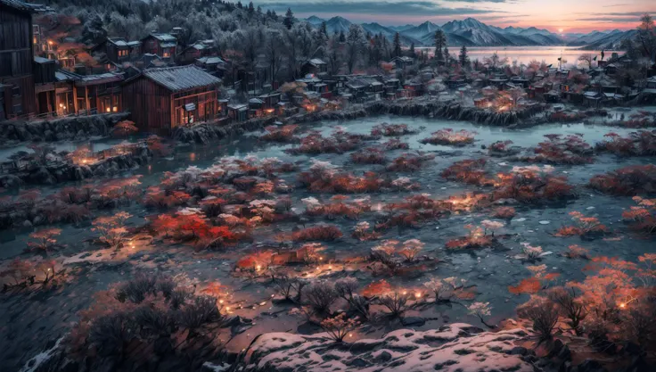 ((masterpiece:1.4,best quality)), cloud, outdoors
(mountains), spring glade, scenery, sky, winter,
(early morning:1.4),morning red, high detail, abundant, 8k, high detail, wallpaper,
<lora:more_details:1.5>, <lora:Ancient_city:0.7>, BJ_Ancient_city